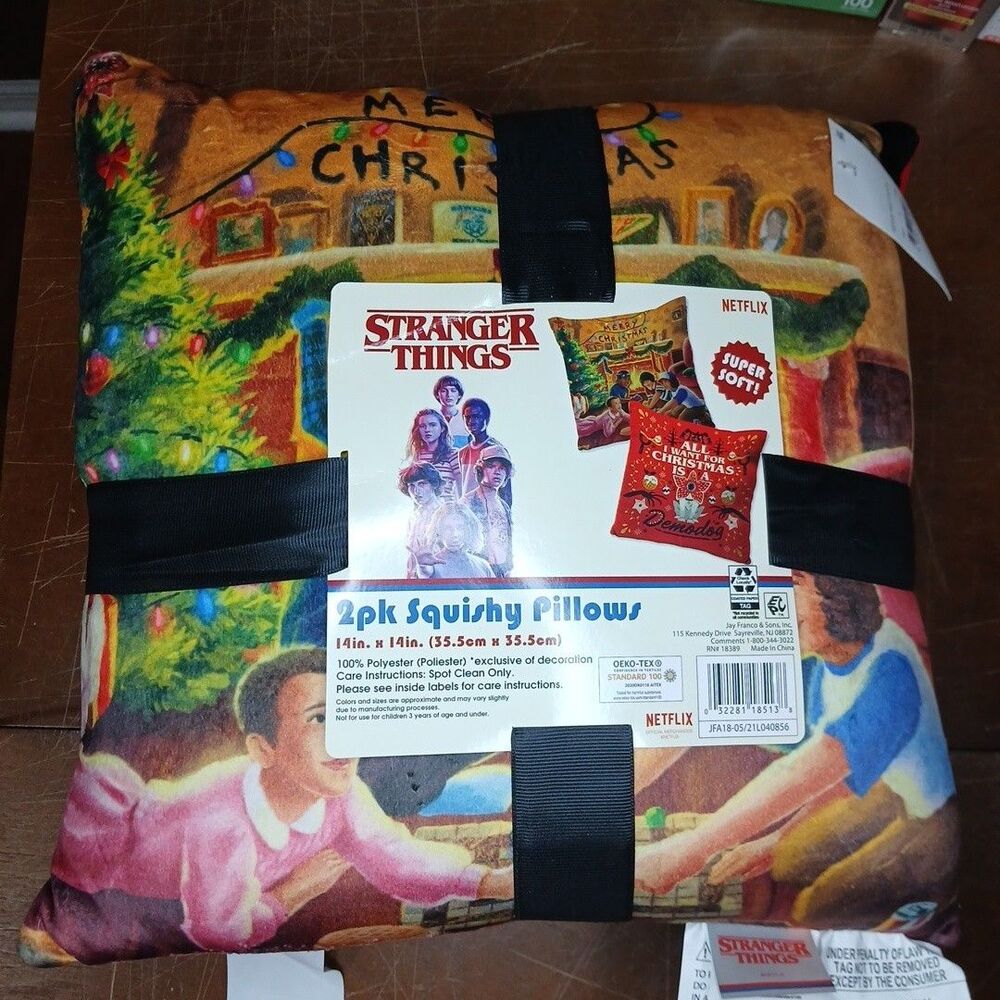 Stranger Things Squishy Pillows 2 Pack Demodog 14x14" NWT
